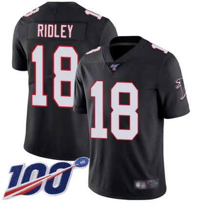 Nike Atlanta Falcons #18 Calvin Ridley Black Alternate Youth Stitched NFL 100th Season Vapor Limited Jersey