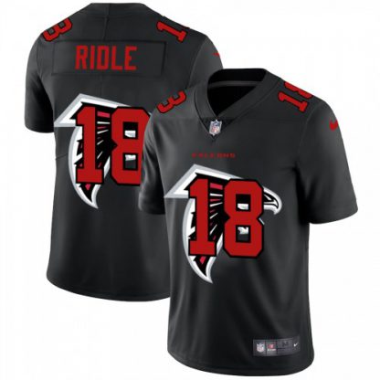 Atlanta Atlanta Falcons #18 Calvin Ridley Men's Nike Team Logo Dual Overlap Limited NFL Jersey Black