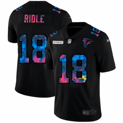 Atlanta Atlanta Falcons #18 Calvin Ridley Men's Nike Multi-Color Black 2020 NFL Crucial Catch Vapor Untouchable Limited Jersey