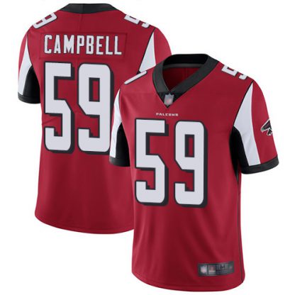 Nike Atlanta Falcons #59 De'Vondre Campbell Red Team Color Men's Stitched NFL Vapor Untouchable Limited Jersey