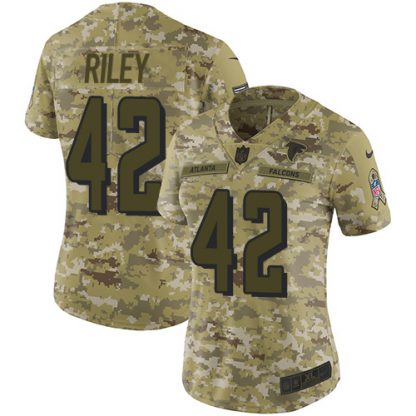 Nike Atlanta Falcons #42 Duke Riley Camo Women's Stitched NFL Limited 2018 Salute to Service Jersey