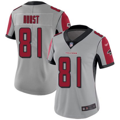 Nike Atlanta Falcons #81 Hayden Hurst Silver Women's Stitched NFL Limited Inverted Legend Jersey