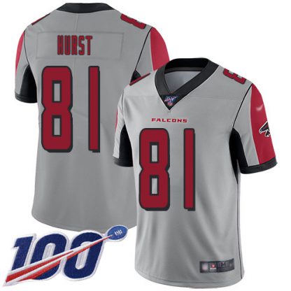 Nike Atlanta Falcons #81 Hayden Hurst Silver Youth Stitched NFL Limited Inverted Legend 100th Season Jersey