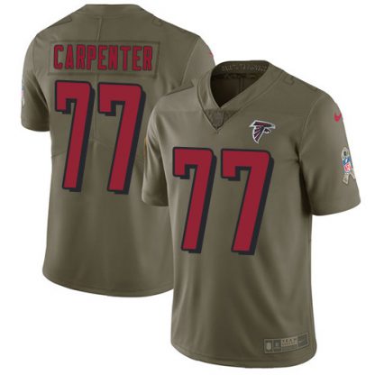 Nike Atlanta Falcons #77 James Carpenter Olive Men's Stitched NFL Limited 2017 Salute To Service Jersey