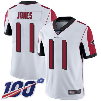 Nike Atlanta Falcons #11 Julio Jones White Youth Stitched NFL 100th Season Vapor Limited Jersey