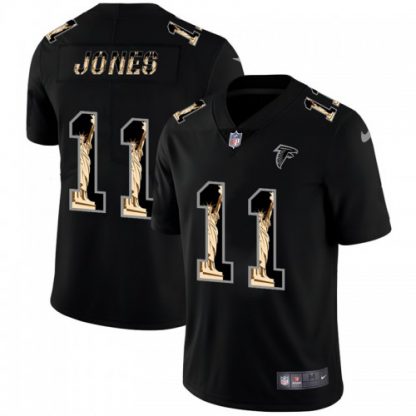 Atlanta Atlanta Falcons #11 Julio Jones Carbon Black Vapor Statue Of Liberty Limited NFL Jersey