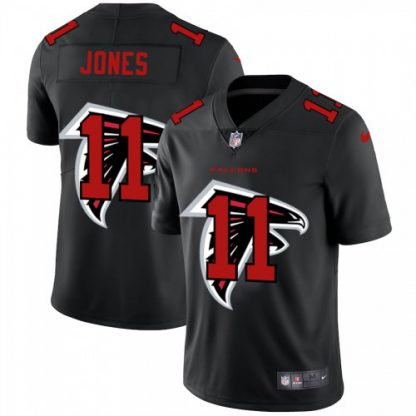 Atlanta Atlanta Falcons #11 Julio Jones Men's Nike Team Logo Dual Overlap Limited NFL Jersey Black