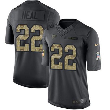 Nike Atlanta Falcons #22 Keanu Neal Black Men's Stitched NFL Limited 2016 Salute To Service Jersey