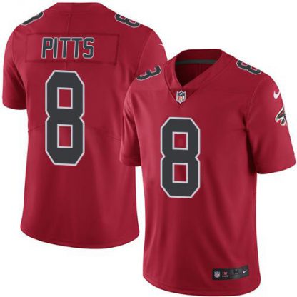 Nike Atlanta Falcons #8 Kyle Pitts Red Men's Stitched NFL Limited Rush Jersey