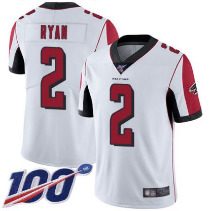 Nike Atlanta Falcons #2 Matt Ryan White Youth Stitched NFL 100th Season Vapor Limited Jersey