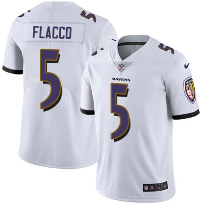 Nike Baltimore Ravens #5 Joe Flacco White Youth Stitched NFL Vapor Untouchable Limited Jersey