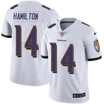 Nike Baltimore Ravens #14 Kyle Hamilton White Youth Stitched NFL Vapor Untouchable Limited Jersey