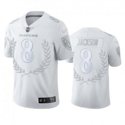 Baltimore Baltimore Ravens #8 Lamar Jackson Men''s Nike Platinum NFL MVP Limited Edition Jersey