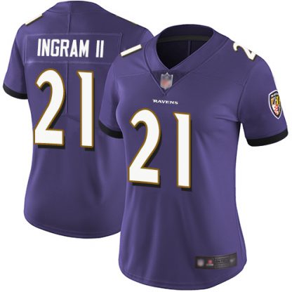 Nike Baltimore Ravens #21 Mark Ingram II Purple Team Color Women's Stitched NFL Vapor Untouchable Limited Jersey