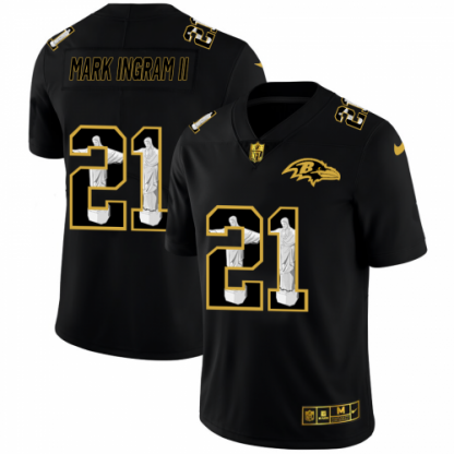 Baltimore Baltimore Ravens #21 Mark Ingram II Men's Nike Carbon Black Vapor Cristo Redentor Limited NFL Jersey