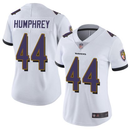 Nike Baltimore Ravens #44 Marlon Humphrey White Women's Stitched NFL Vapor Untouchable Limited Jersey