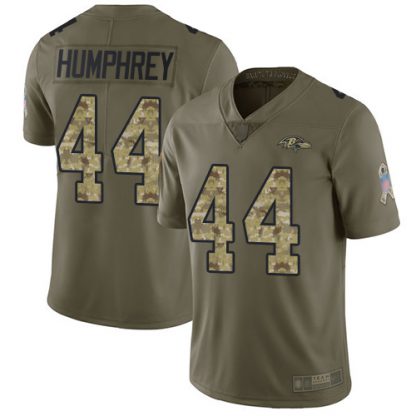 Nike Baltimore Ravens #44 Marlon Humphrey Olive/Camo Men's Stitched NFL Limited 2017 Salute To Service Jersey