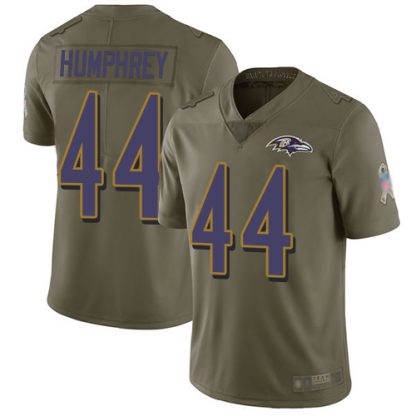 Nike Baltimore Ravens #44 Marlon Humphrey Olive Men's Stitched NFL Limited 2017 Salute To Service Jersey