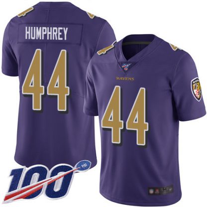 Nike Baltimore Ravens #44 Marlon Humphrey Purple Men's Stitched NFL Limited Rush 100th Season Jersey