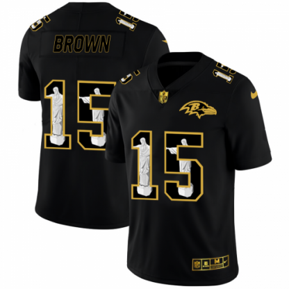 Baltimore Baltimore Ravens #15 Marquise Brown Nike Carbon Black Vapor Cristo Redentor Limited NFL Jersey