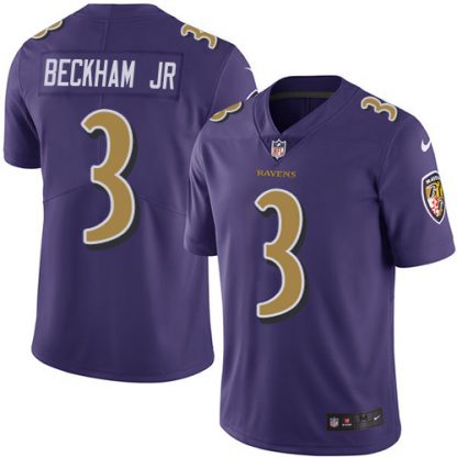 Nike Baltimore Ravens #3 Odell Beckham Jr. Purple Men's Stitched NFL Limited Rush Jersey