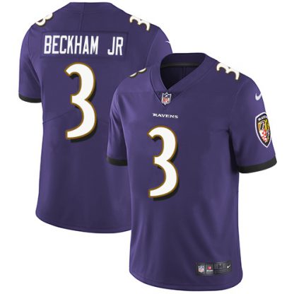 Nike Baltimore Ravens #3 Odell Beckham Jr. Purple Team Color Men's Stitched NFL Vapor Untouchable Limited Jersey