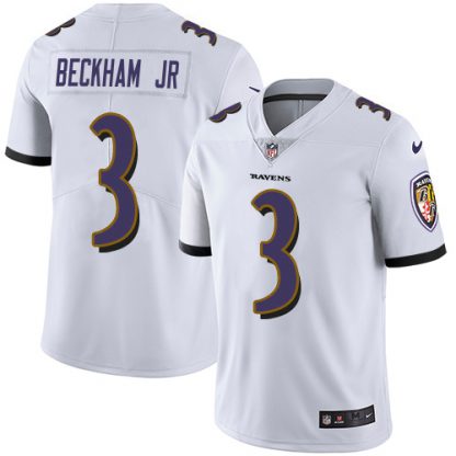 Nike Baltimore Ravens #3 Odell Beckham Jr. White Men's Stitched NFL Vapor Untouchable Limited Jersey