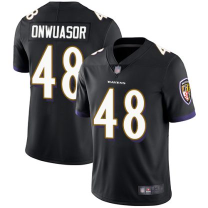 Nike Baltimore Ravens #48 Patrick Onwuasor Black Alternate Men's Stitched NFL Vapor Untouchable Limited Jersey