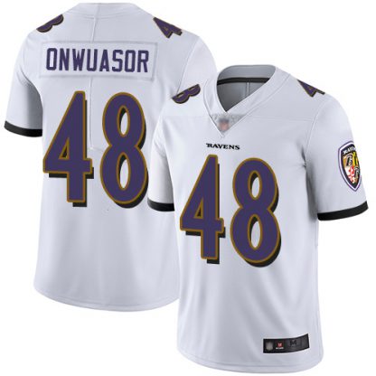 Nike Baltimore Ravens #48 Patrick Onwuasor White Men's Stitched NFL Vapor Untouchable Limited Jersey