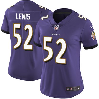Nike Baltimore Ravens #52 Ray Lewis Purple Team Color Women's Stitched NFL Vapor Untouchable Limited Jersey