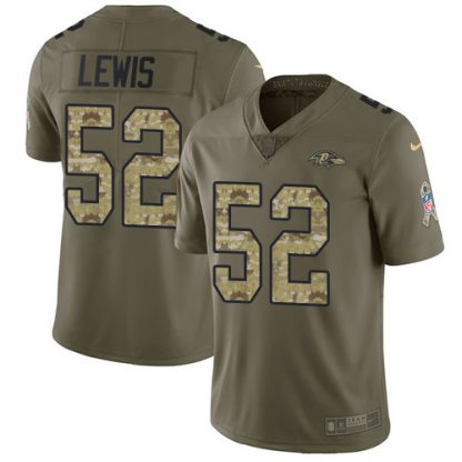 Nike Baltimore Ravens #52 Ray Lewis Olive/Camo Youth Stitched NFL Limited 2017 Salute to Service Jersey