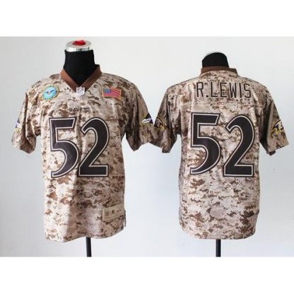 Nike Baltimore Ravens #52 Ray Lewis Camo Men's Stitched NFL New Elite USMC Jersey