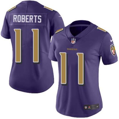 Nike Baltimore Ravens #11 Seth Roberts Purple Women's Stitched NFL Limited Rush Jersey