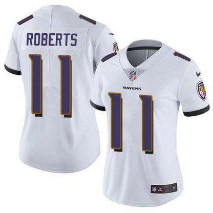Nike Baltimore Ravens #11 Seth Roberts White Women's Stitched NFL Vapor Untouchable Limited Jersey