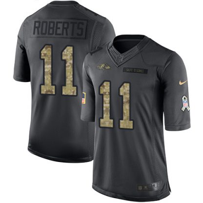 Nike Baltimore Ravens #11 Seth Roberts Black Men's Stitched NFL Limited 2016 Salute to Service Jersey