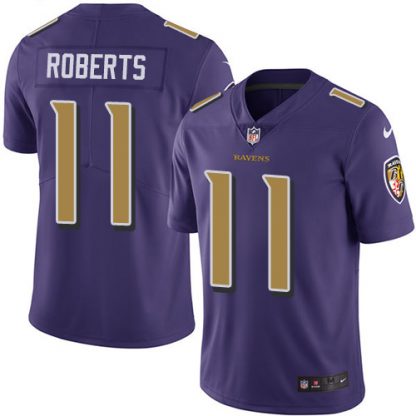 Nike Baltimore Ravens #11 Seth Roberts Purple Men's Stitched NFL Limited Rush Jersey