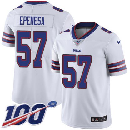 Nike Buffalo Bills #57 A.J. Epenesas White Youth Stitched NFL 100th Season Vapor Untouchable Limited Jersey