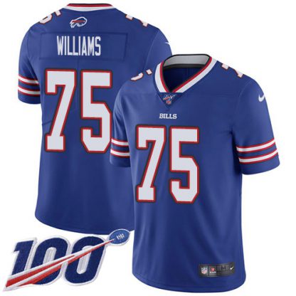 Nike Buffalo Bills #75 Daryl Williams Royal Blue Team Color Youth Stitched NFL 100th Season Vapor Untouchable Limited Jersey