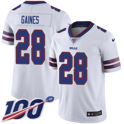 Nike Buffalo Bills #28 E.J. Gaines White Men's Stitched NFL 100th Season Vapor Untouchable Limited Jersey