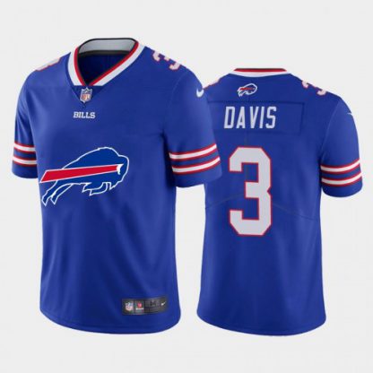 Buffalo Buffalo Bills #3 Gabriel Davis Royal Blue Men's Nike Big Team Logo Vapor Limited NFL Jersey