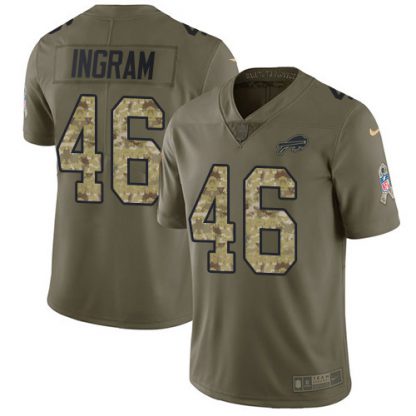 Nike Buffalo Bills #46 Ja'Marcus Ingram Olive/Camo Youth Stitched NFL Limited 2017 Salute To Service Jersey