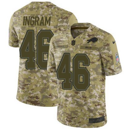 Nike Buffalo Bills #46 Ja'Marcus Ingram Camo Men's Stitched NFL Limited 2018 Salute To Service Jersey