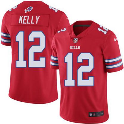 Nike Buffalo Bills #12 Jim Kelly Red Men's Stitched NFL Elite Rush Jersey