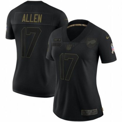 Buffalo Buffalo Bills #17 Josh Allen Nike Women's 2020 Salute To Service Limited Jersey Black