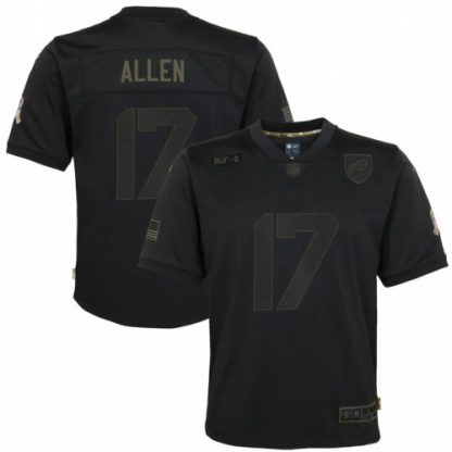 Buffalo Buffalo Bills #17 Josh Allen Nike Youth 2020 Salute to Service Game Jersey Black