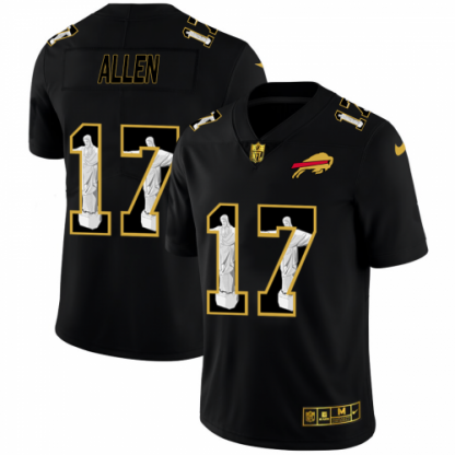 Buffalo Buffalo Bills #17 Josh Allen Men's Nike Carbon Black Vapor Cristo Redentor Limited NFL Jersey