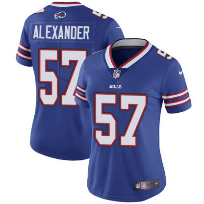 Nike Buffalo Bills #57 Lorenzo Alexander Royal Blue Team Color Women's Stitched NFL Vapor Untouchable Limited Jersey