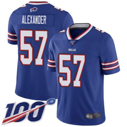 Nike Buffalo Bills #57 Lorenzo Alexander Royal Blue Team Color Men's Stitched NFL 100th Season Vapor Limited Jersey