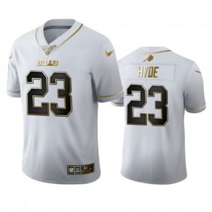 Buffalo Buffalo Bills #23 Micah Hyde Men's Nike White Golden Edition Vapor Limited NFL 100 Jersey