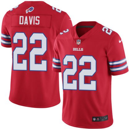 Nike Buffalo Bills #22 Vontae Davis Red Youth Stitched NFL Limited Rush Jersey